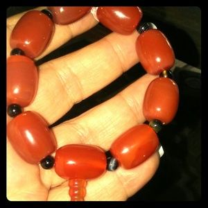 Red with Black Agate